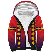 Custom Spain 2024 Football Sherpa Hoodie Go Champions La Roja Simple Style LT05 - Wonder Print Shop