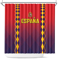 Spain 2024 Football Shower Curtain Go Champions La Roja Simple Style