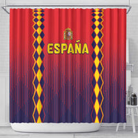 Spain 2024 Football Shower Curtain Go Champions La Roja Simple Style