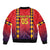 Custom Spain 2024 Football Sleeve Zip Bomber Jacket Go Champions La Roja Simple Style LT05 - Wonder Print Shop