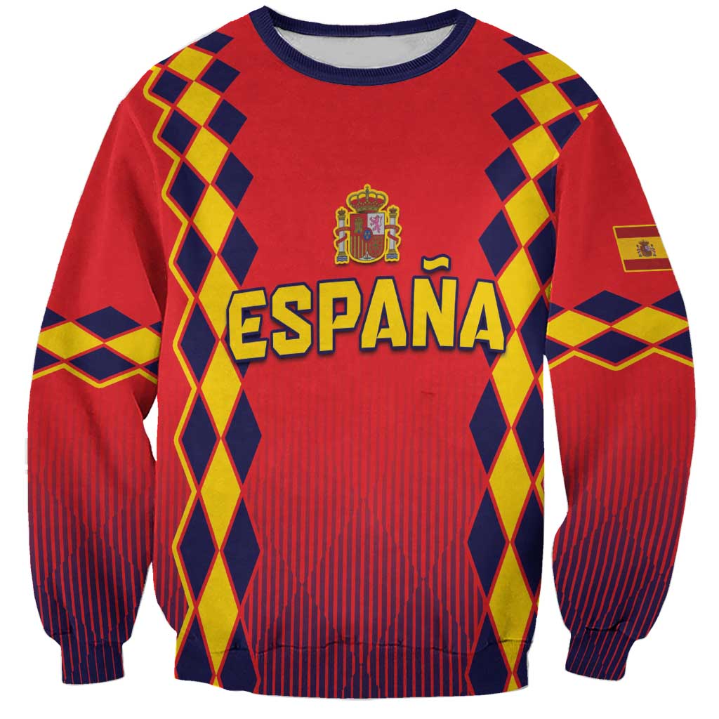 Custom Spain 2024 Football Sweatshirt Go Champions La Roja Simple Style LT05 - Wonder Print Shop