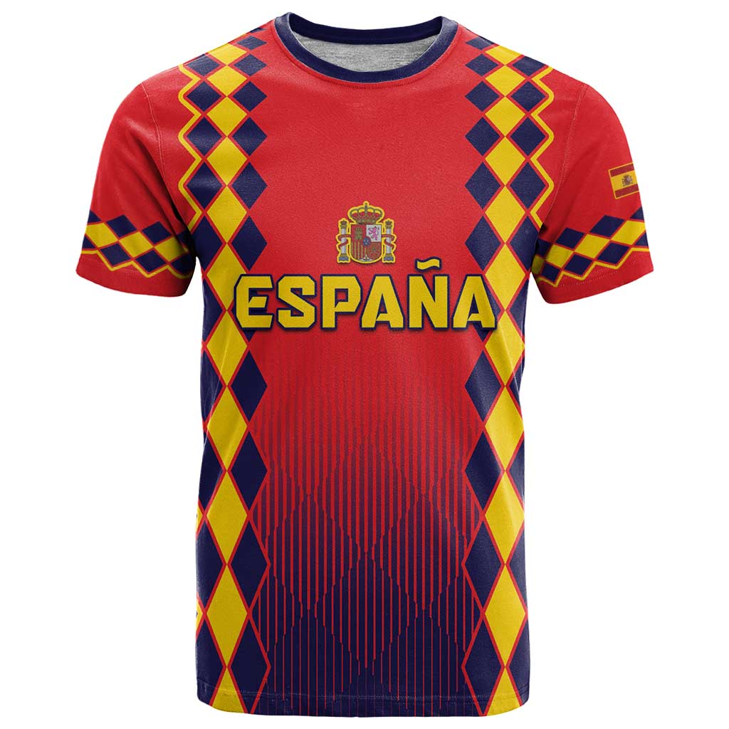 Custom Spain 2024 Football T Shirt Go Champions La Roja Simple Style LT05 - Wonder Print Shop