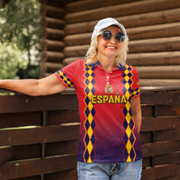 Custom Spain 2024 Football Women Polo Shirt Go Champions La Roja Simple Style LT05 - Wonder Print Shop