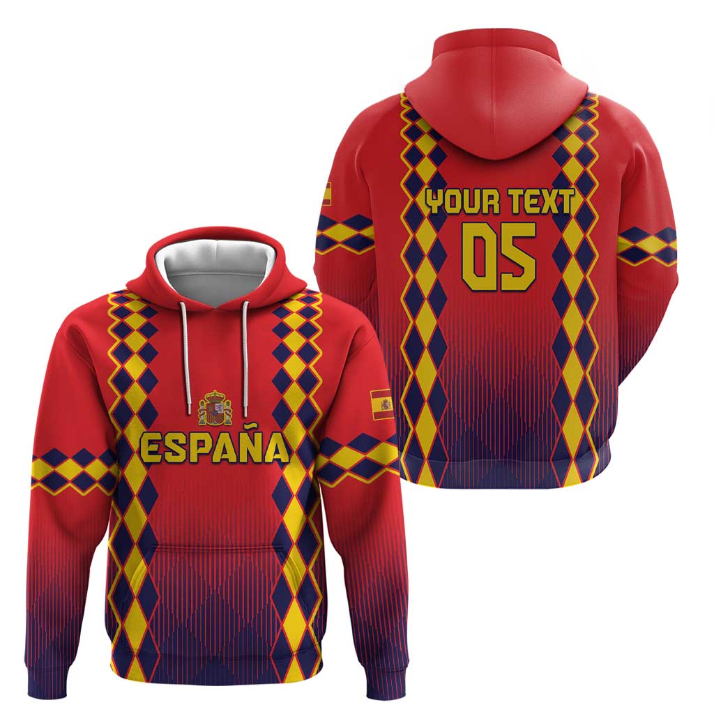 Custom Spain 2024 Football Zip Hoodie Go Champions La Roja Simple Style LT05 - Wonder Print Shop