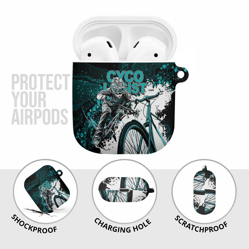 Cycologist Cycling AirPods Case Grunge Style - Wonder Print Shop