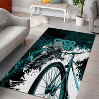 Cycologist Cycling Area Rug Grunge Style - Wonder Print Shop