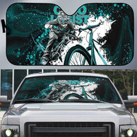 Cycologist Cycling Auto Sun Shade Grunge Style - Wonder Print Shop