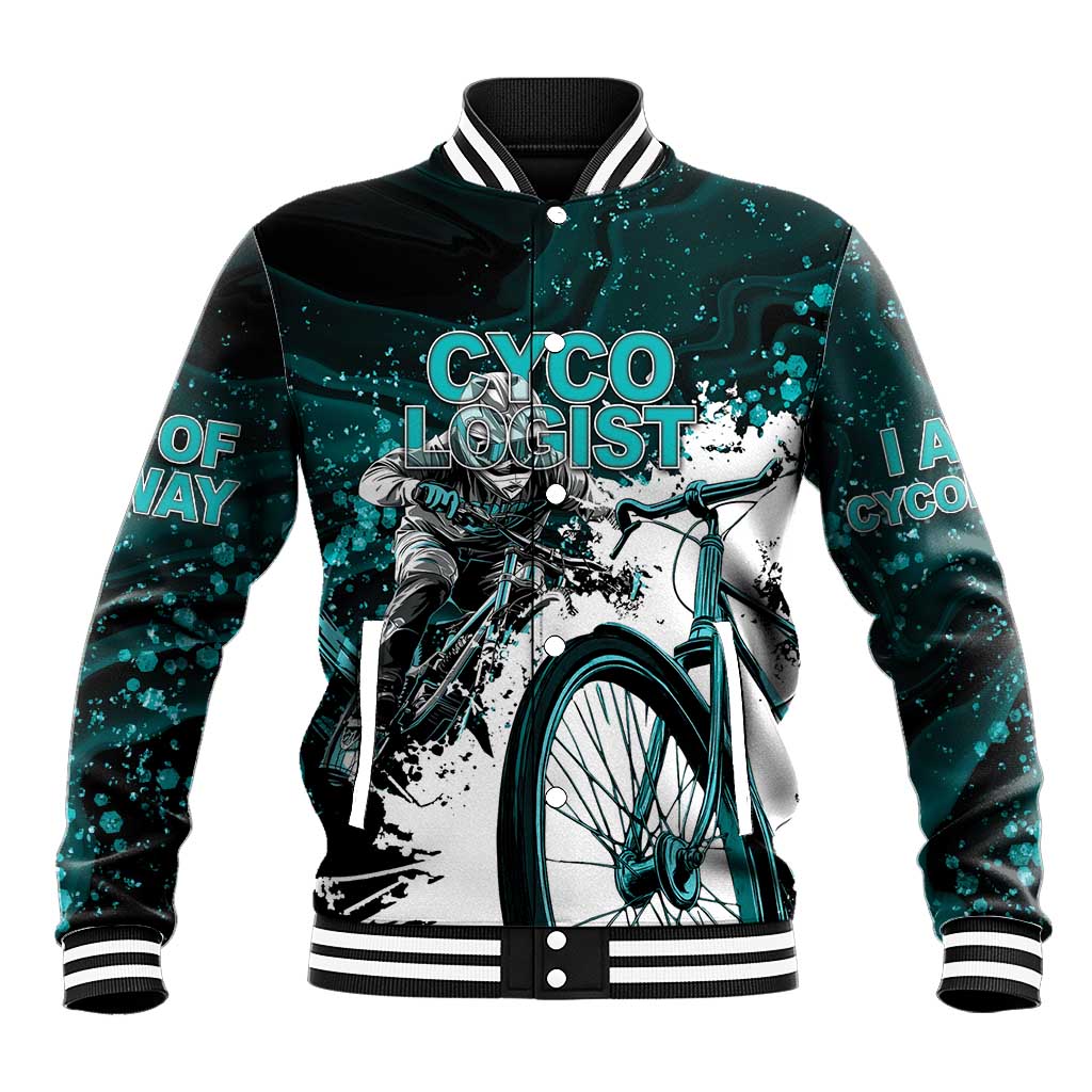 Cycologist Cycling Baseball Jacket Grunge Style - Wonder Print Shop