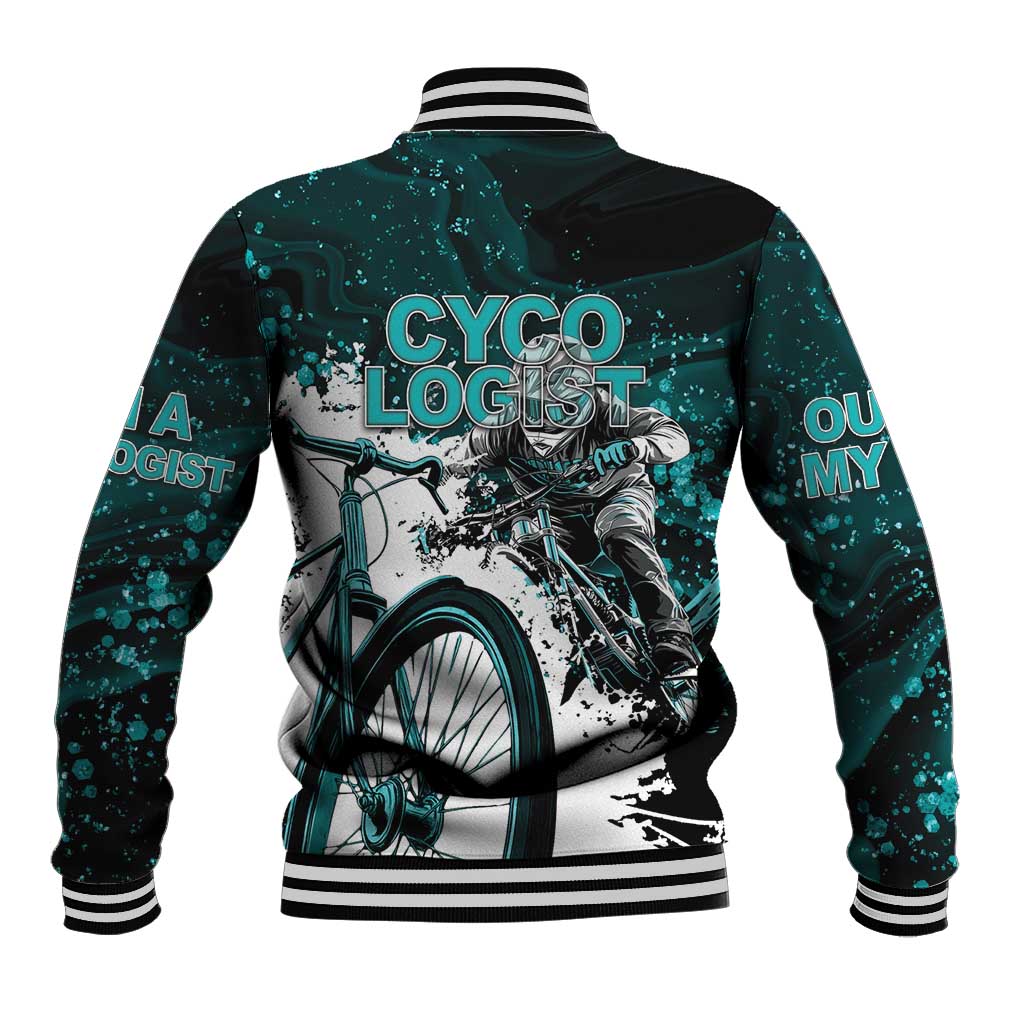 Cycologist Cycling Baseball Jacket Grunge Style - Wonder Print Shop