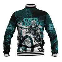 Cycologist Cycling Baseball Jacket Grunge Style - Wonder Print Shop