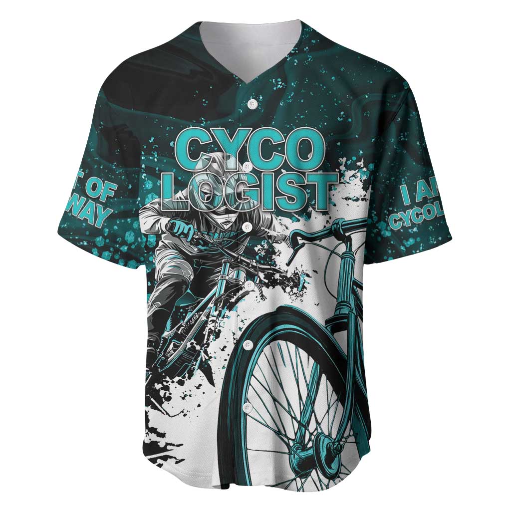 Cycologist Cycling Baseball Jersey Grunge Style - Wonder Print Shop