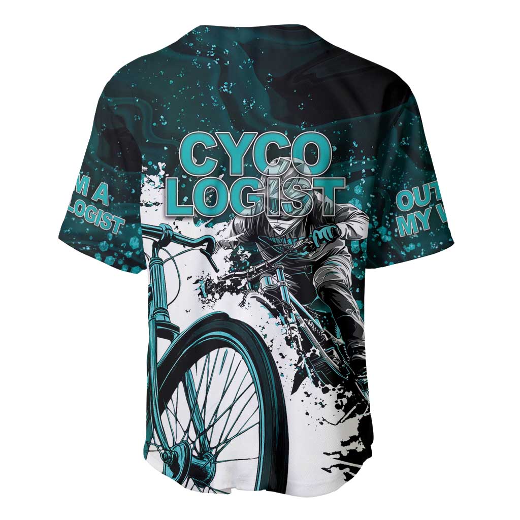 Cycologist Cycling Baseball Jersey Grunge Style - Wonder Print Shop