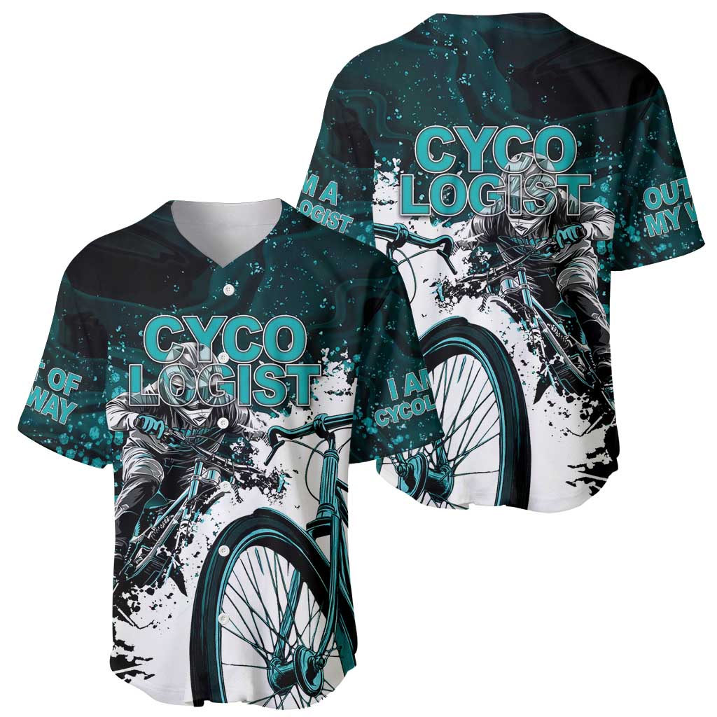 Cycologist Cycling Baseball Jersey Grunge Style - Wonder Print Shop