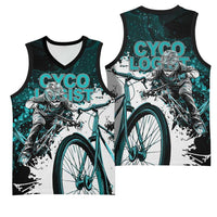 Cycologist Cycling Basketball Jersey Grunge Style - Wonder Print Shop