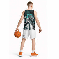 Cycologist Cycling Basketball Jersey Grunge Style - Wonder Print Shop