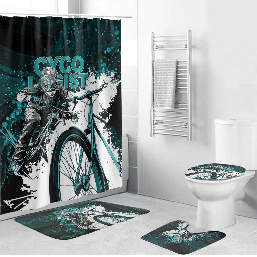 Cycologist Cycling Bathroom Set Grunge Style - Wonder Print Shop