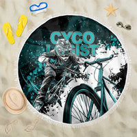 Cycologist Cycling Beach Blanket Grunge Style - Wonder Print Shop
