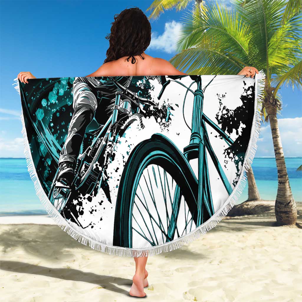 Cycologist Cycling Beach Blanket Grunge Style - Wonder Print Shop