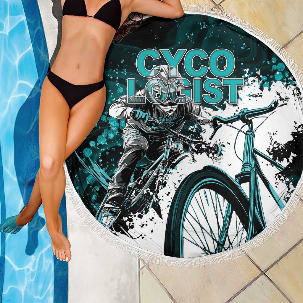 Cycologist Cycling Beach Blanket Grunge Style - Wonder Print Shop