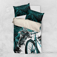 Cycologist Cycling Bedding Set Grunge Style - Wonder Print Shop
