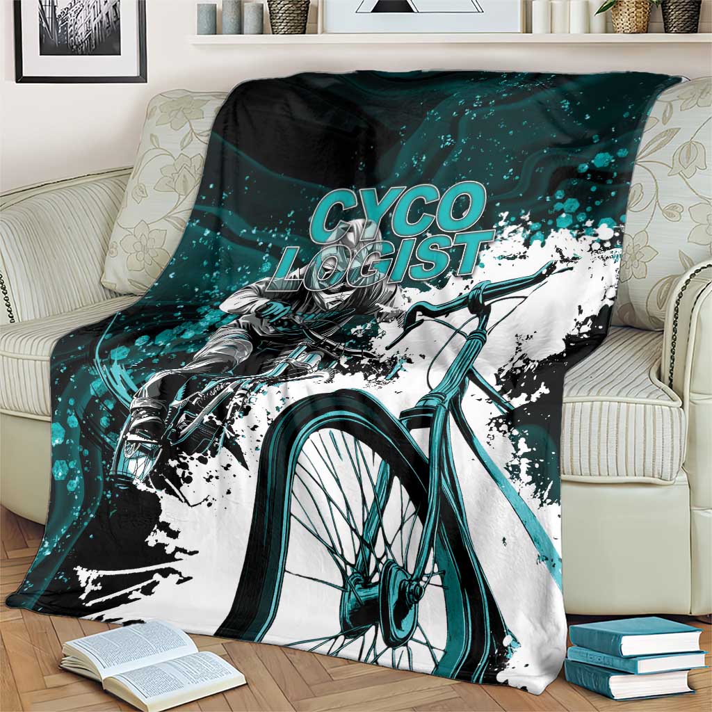 Cycologist Cycling Blanket Grunge Style - Wonder Print Shop