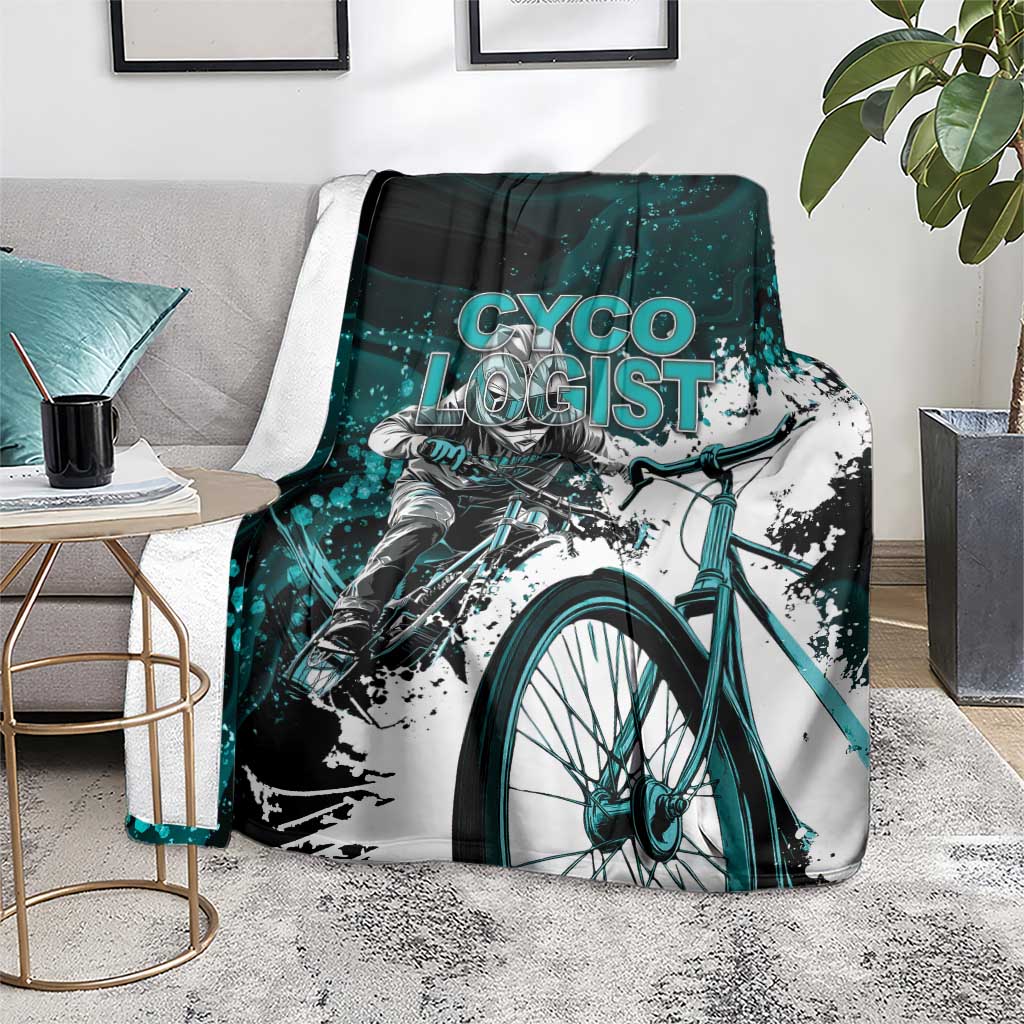 Cycologist Cycling Blanket Grunge Style - Wonder Print Shop
