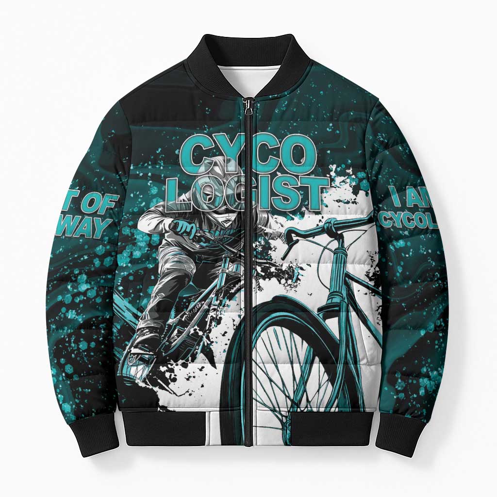Cycologist Cycling Bomber Puffer Jacket Grunge Style - Wonder Print Shop