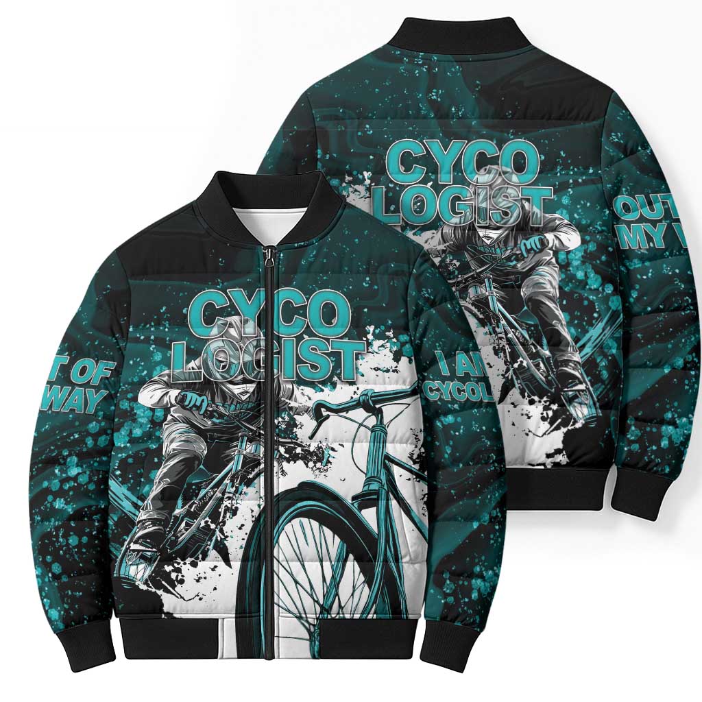 Cycologist Cycling Bomber Puffer Jacket Grunge Style - Wonder Print Shop
