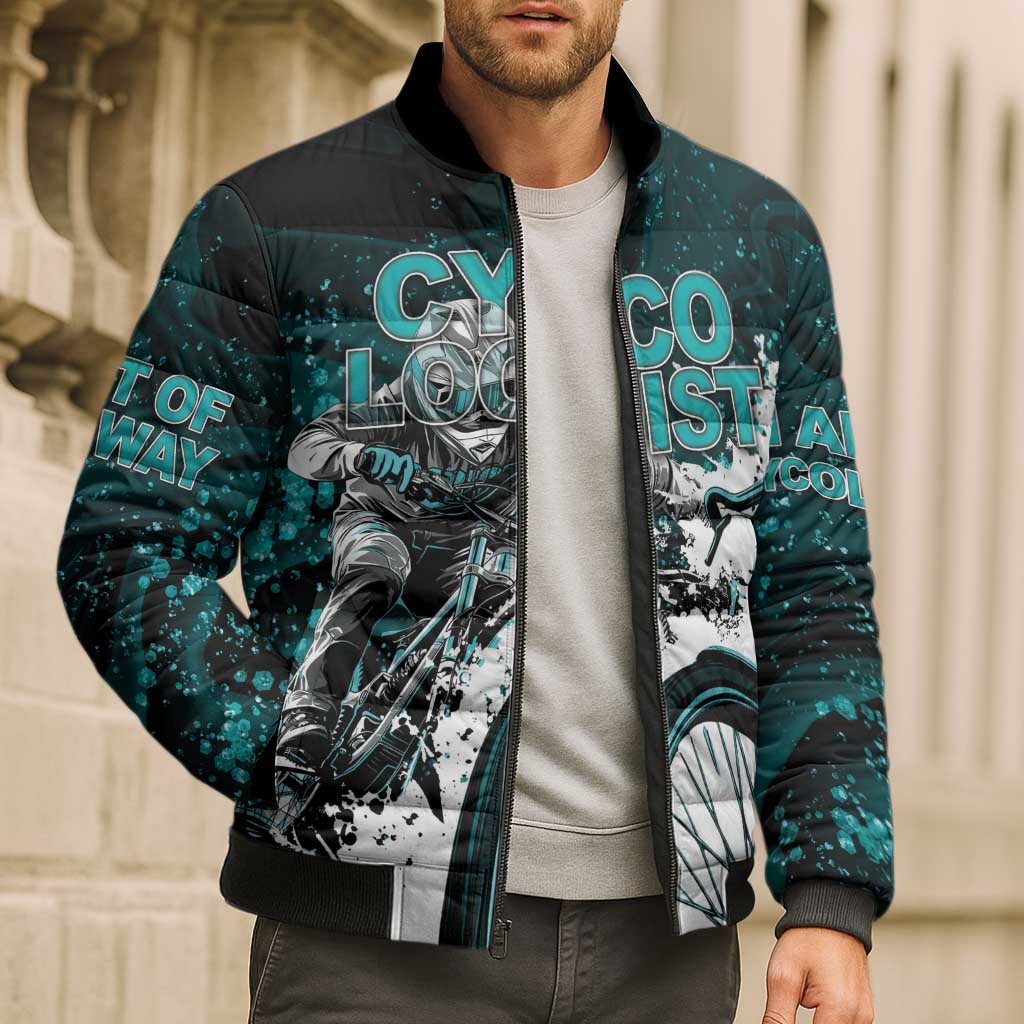Cycologist Cycling Bomber Puffer Jacket Grunge Style - Wonder Print Shop