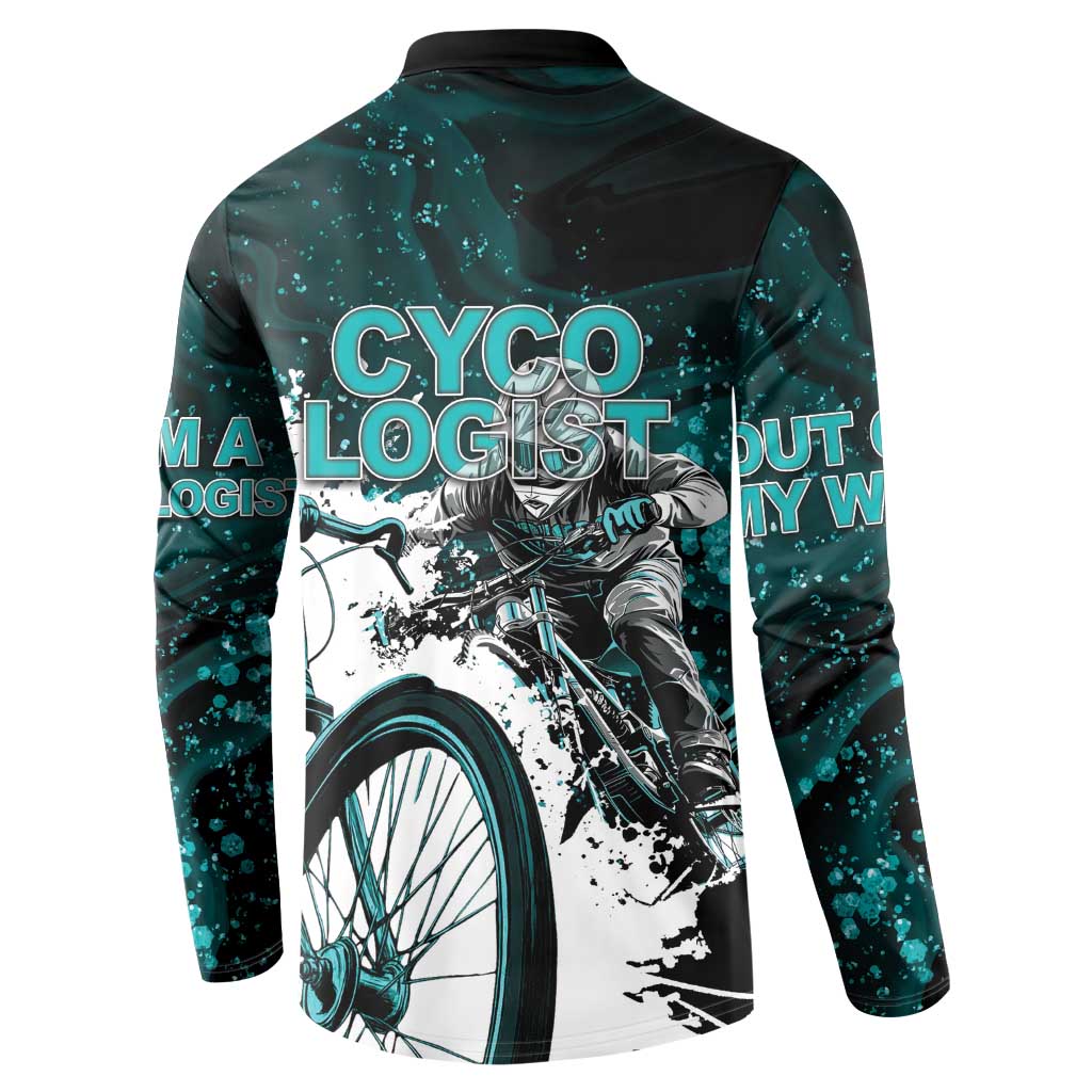 Cycologist Cycling Button Sweatshirt Grunge Style - Wonder Print Shop