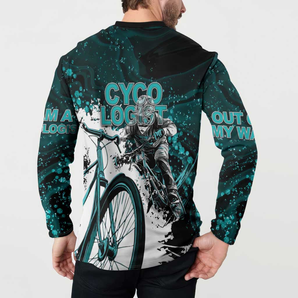 Cycologist Cycling Button Sweatshirt Grunge Style - Wonder Print Shop