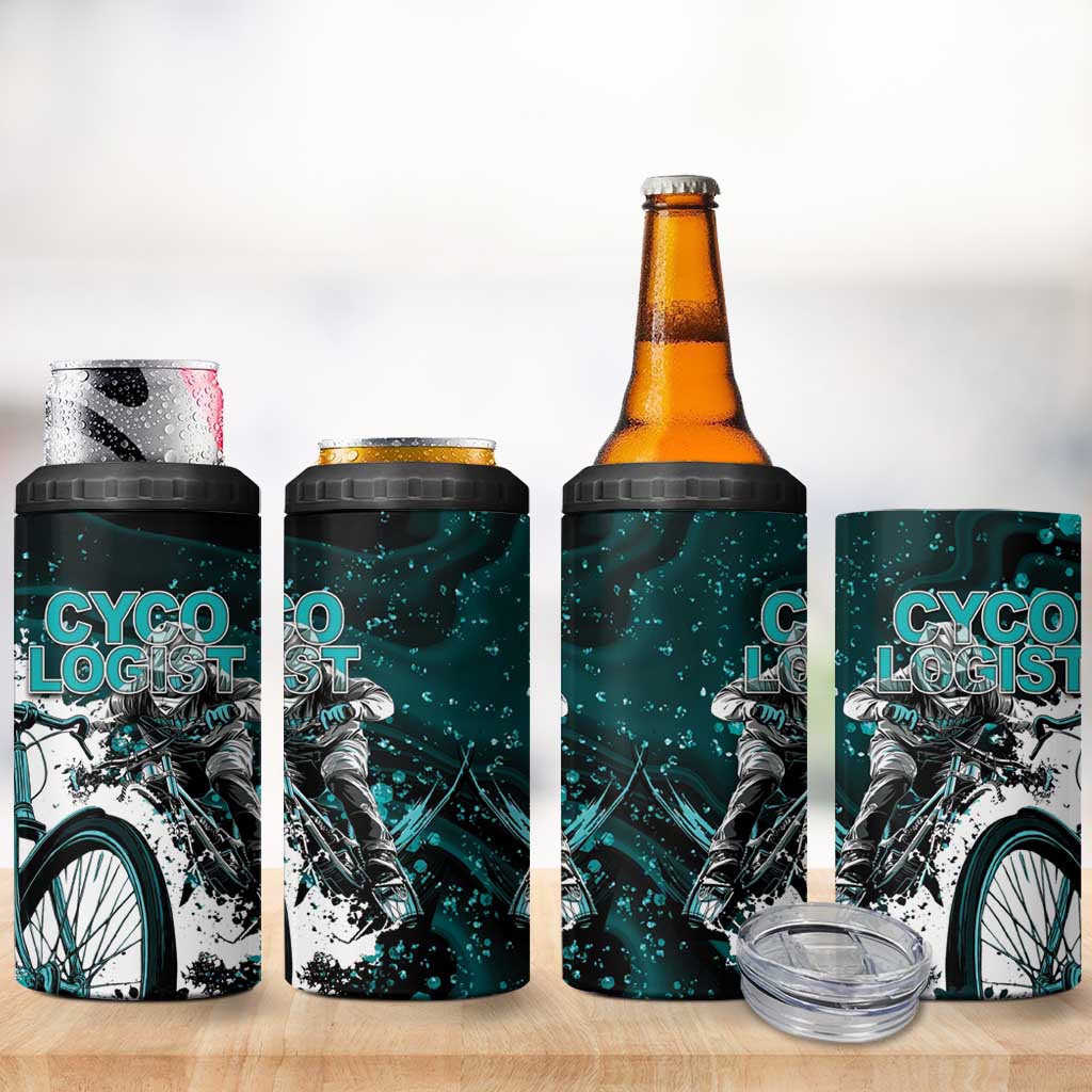 Cycologist Cycling 4 in 1 Can Cooler Tumbler Grunge Style - Wonder Print Shop