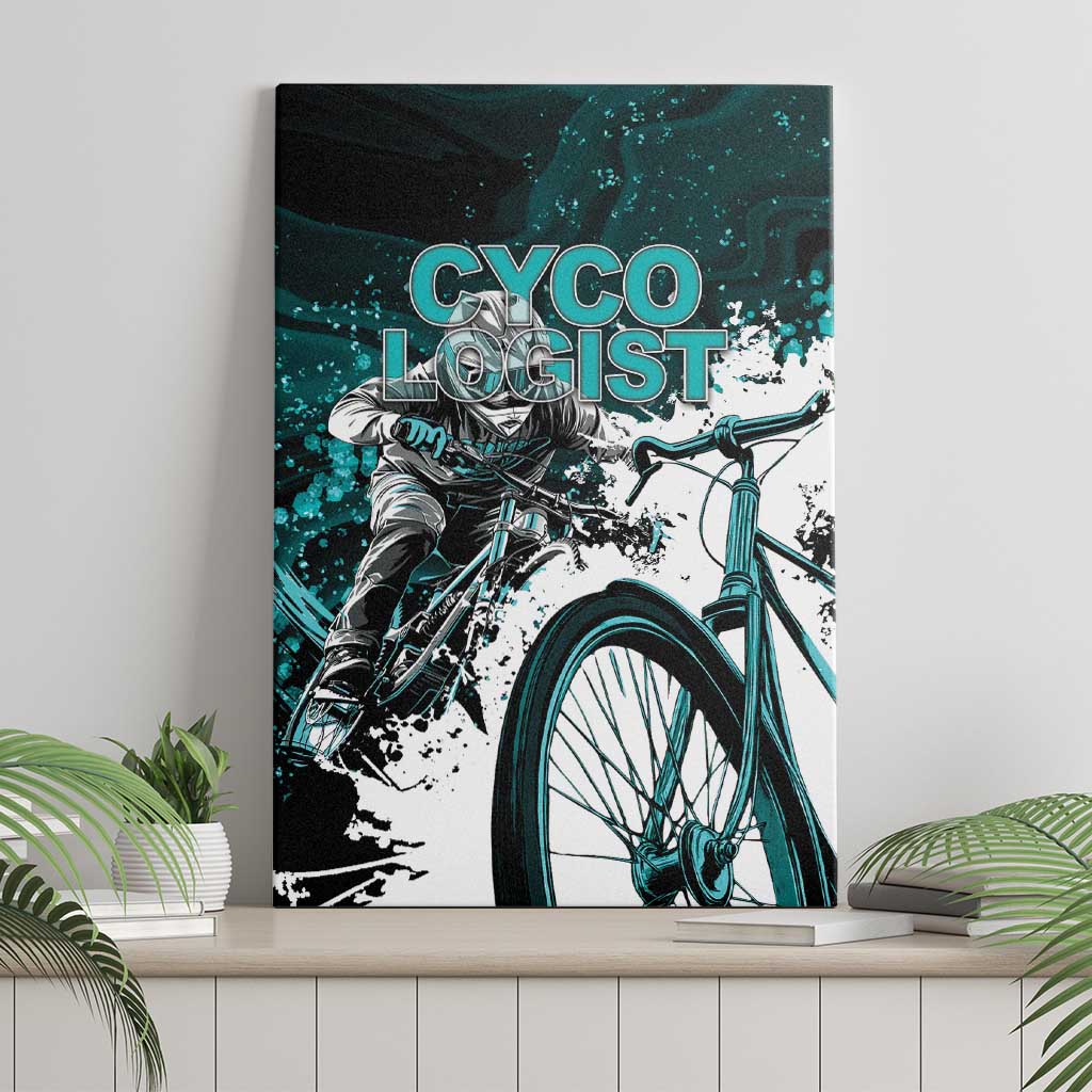 Cycologist Cycling Canvas Wall Art Grunge Style - Wonder Print Shop