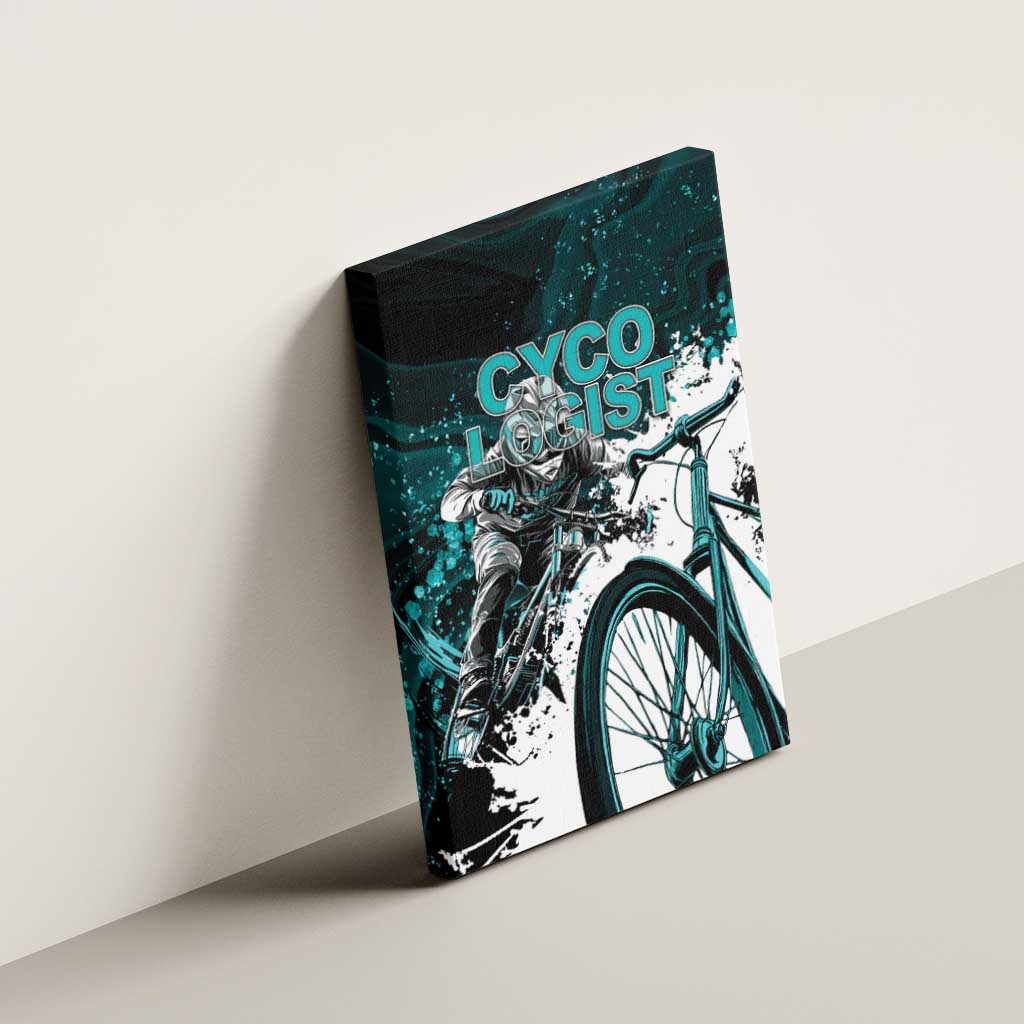Cycologist Cycling Canvas Wall Art Grunge Style - Wonder Print Shop