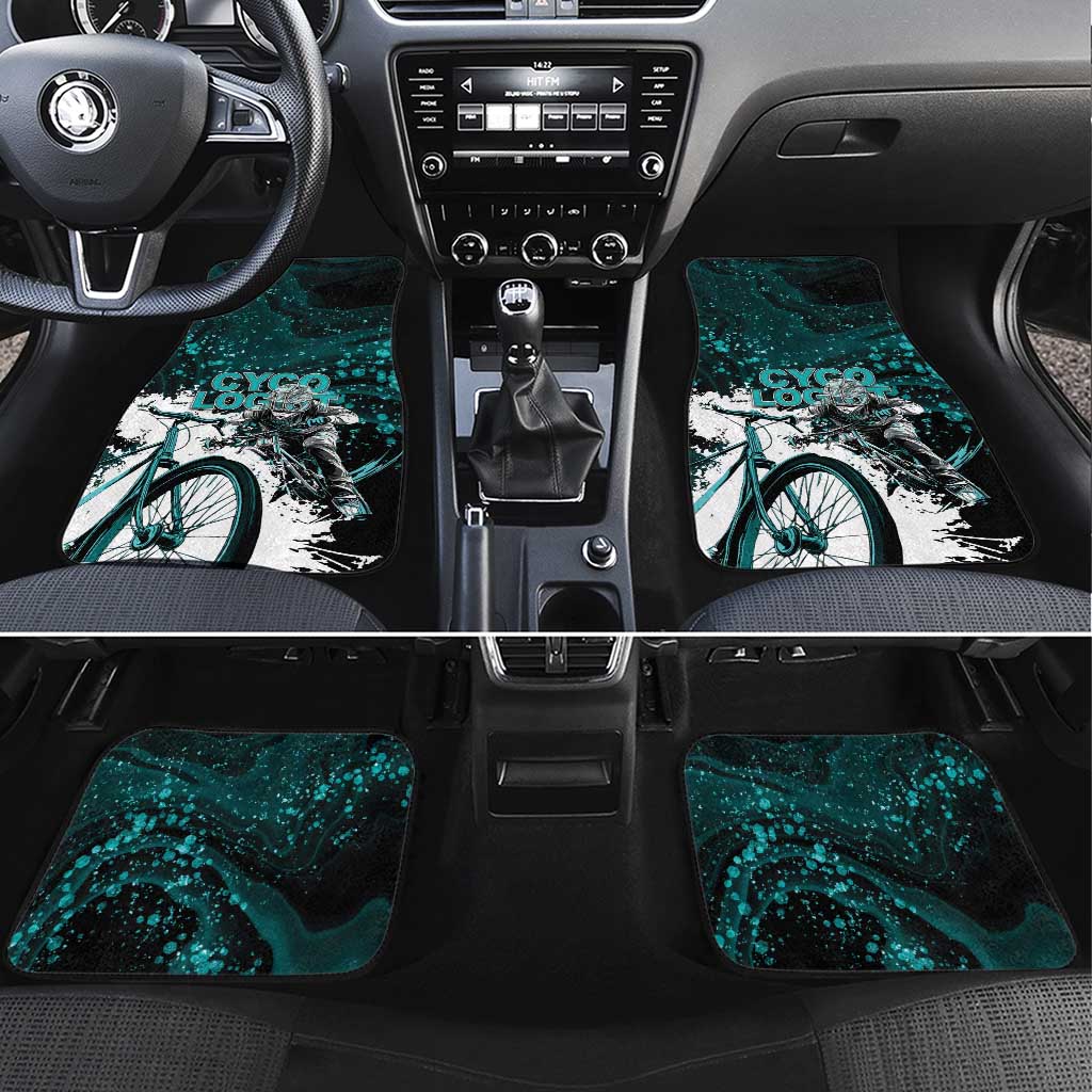 Cycologist Cycling Car Mats Grunge Style - Wonder Print Shop