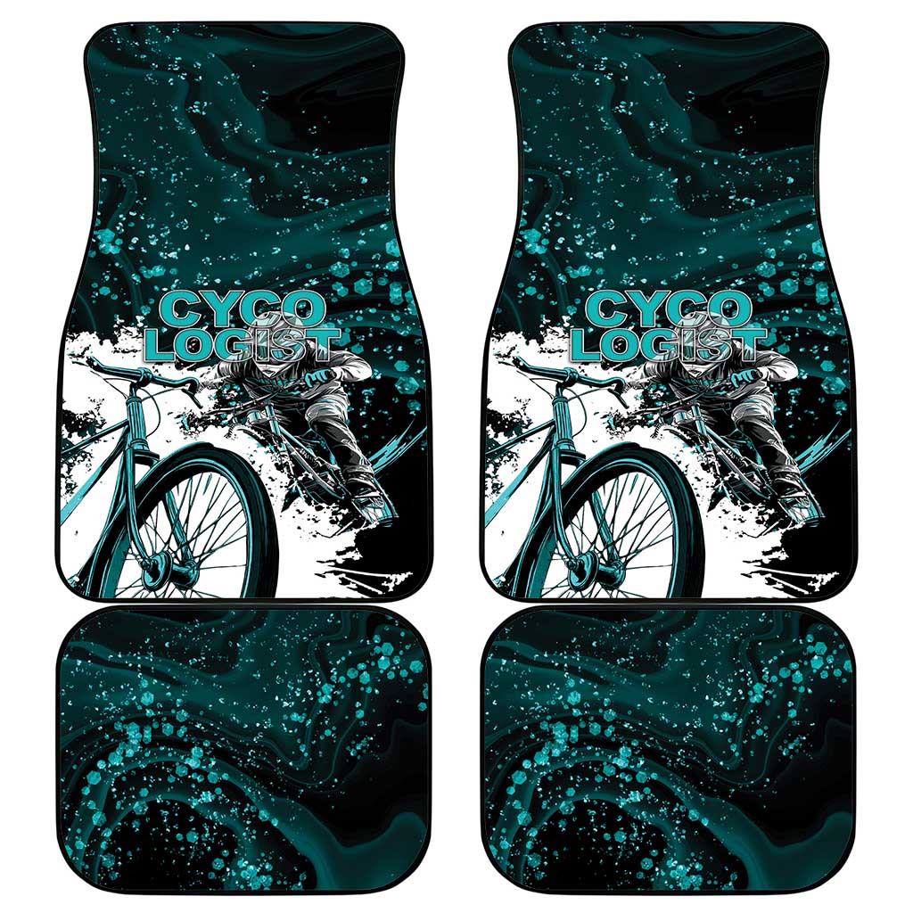 Cycologist Cycling Car Mats Grunge Style - Wonder Print Shop