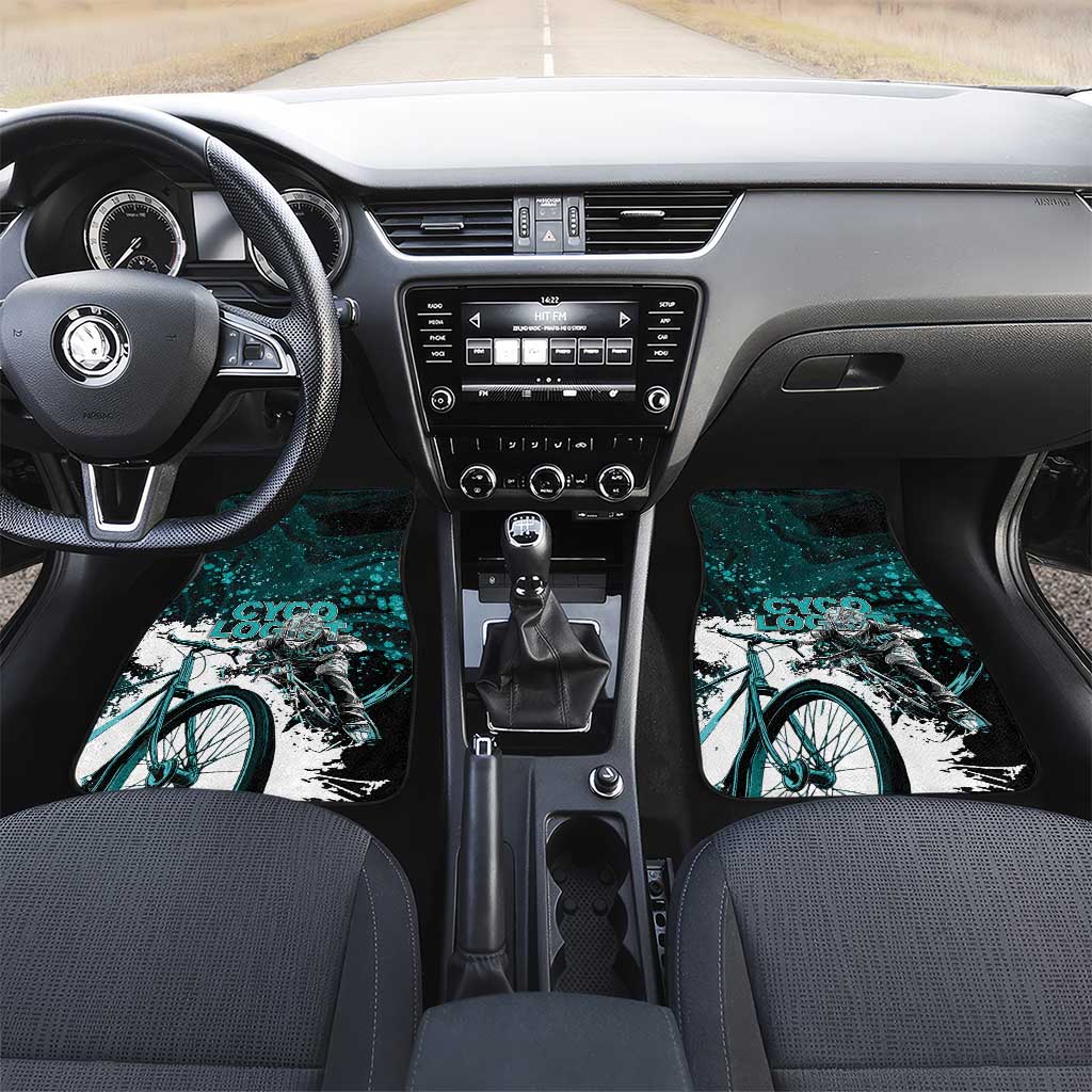 Cycologist Cycling Car Mats Grunge Style - Wonder Print Shop