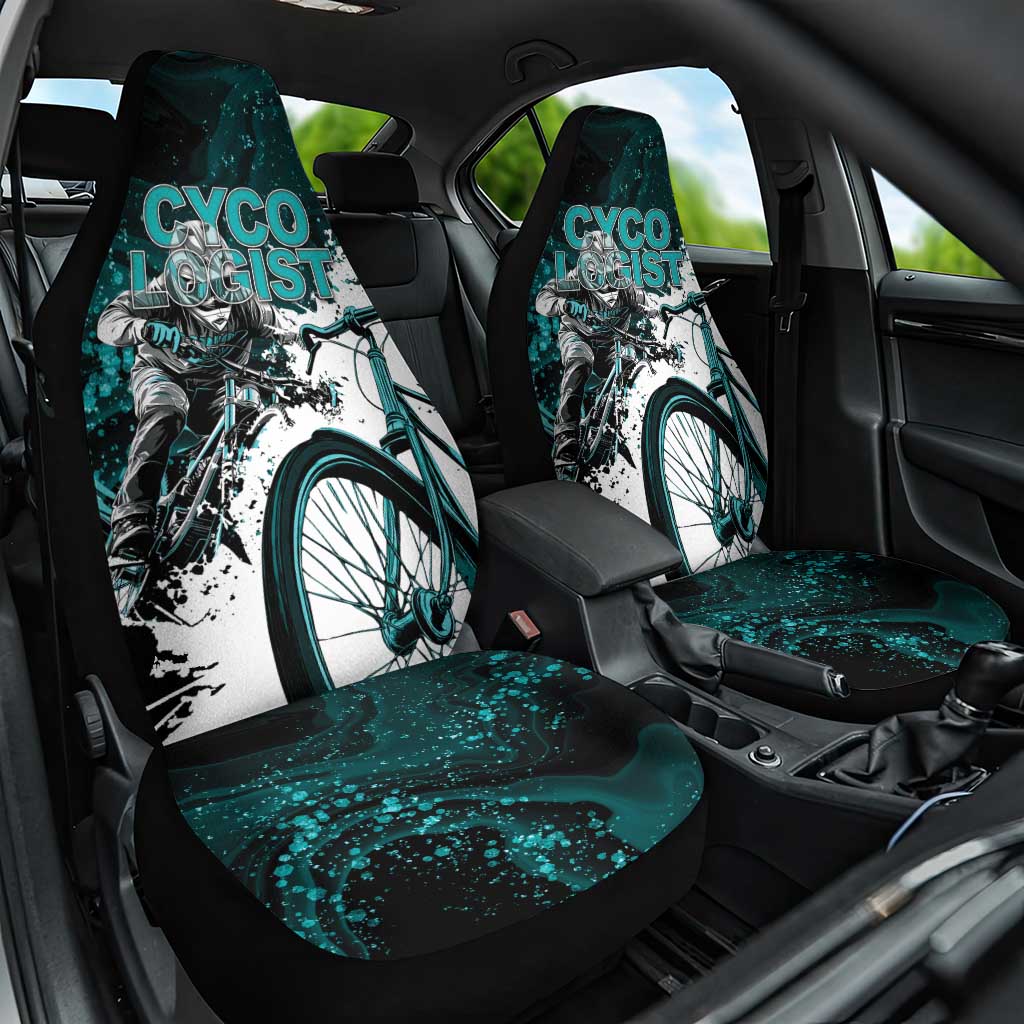 Cycologist Cycling Car Seat Cover Grunge Style - Wonder Print Shop