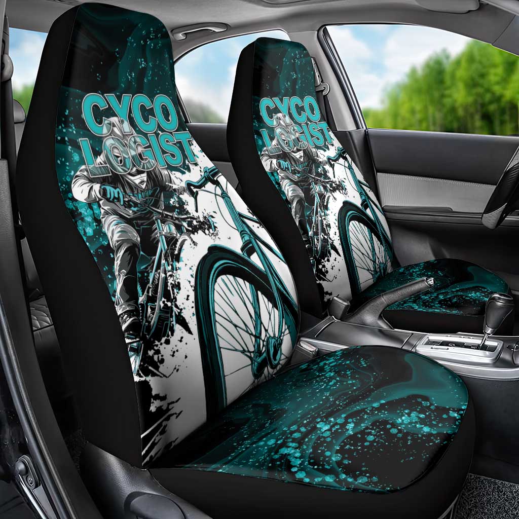 Cycologist Cycling Car Seat Cover Grunge Style - Wonder Print Shop