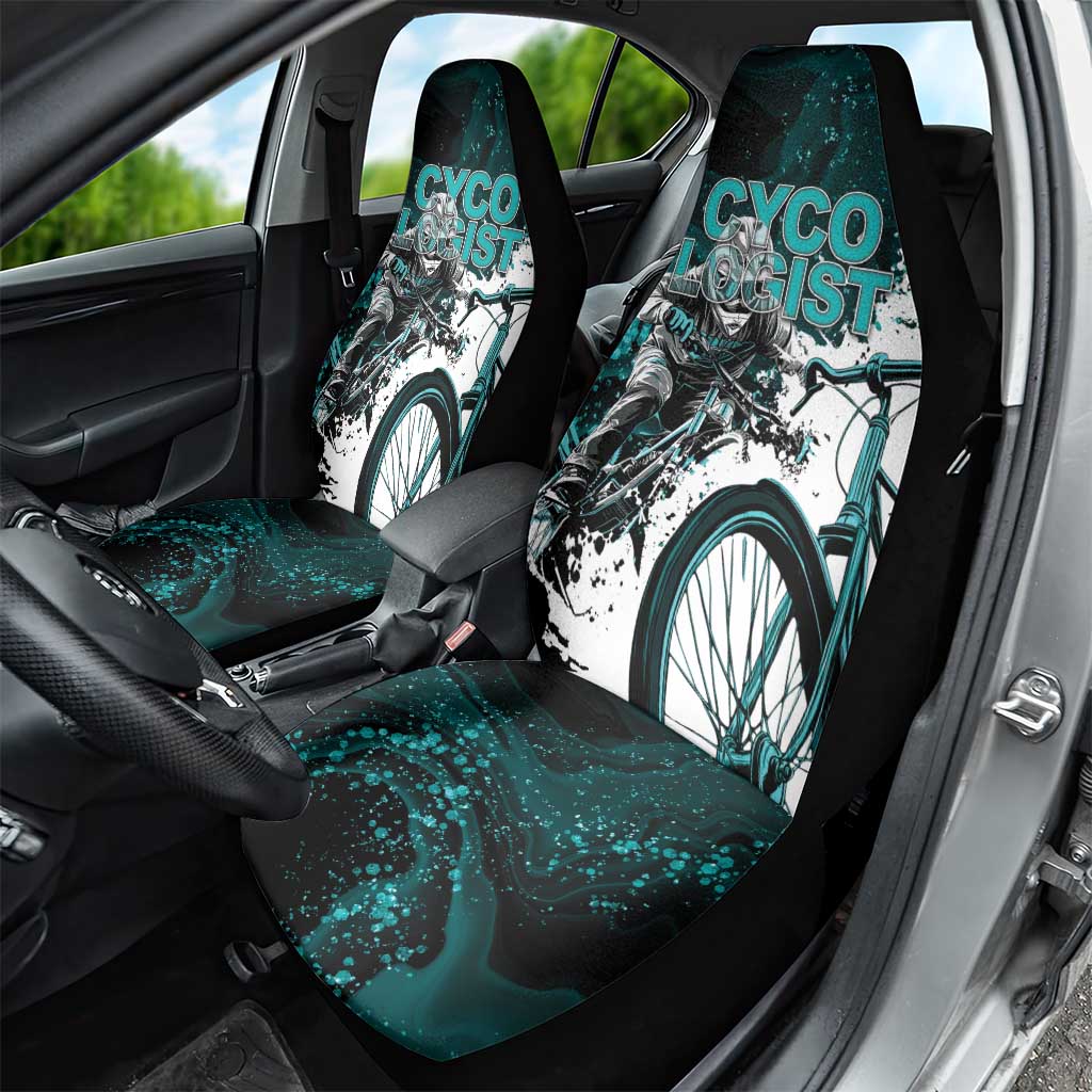 Cycologist Cycling Car Seat Cover Grunge Style - Wonder Print Shop