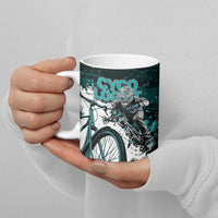 Cycologist Cycling Ceramic Mug Grunge Style - Wonder Print Shop