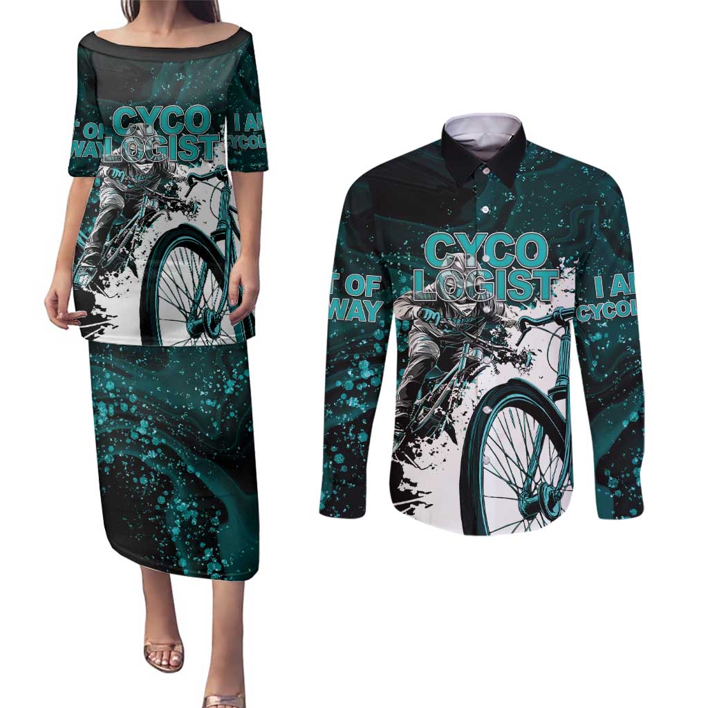 Cycologist Cycling Couples Matching Puletasi and Long Sleeve Button Shirt Grunge Style - Wonder Print Shop