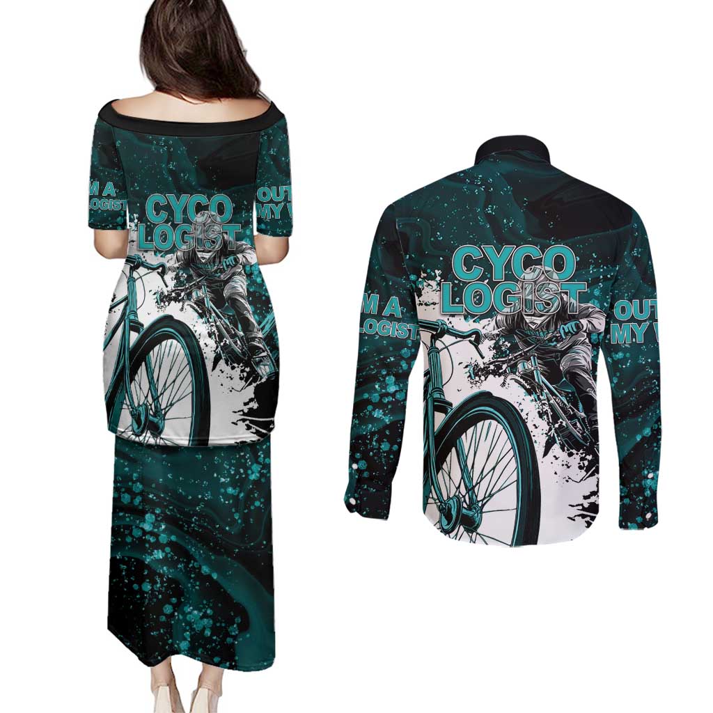 Cycologist Cycling Couples Matching Puletasi and Long Sleeve Button Shirt Grunge Style - Wonder Print Shop