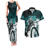 Cycologist Cycling Couples Matching Tank Maxi Dress and Hawaiian Shirt Grunge Style - Wonder Print Shop
