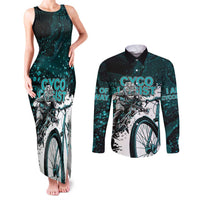 Cycologist Cycling Couples Matching Tank Maxi Dress and Long Sleeve Button Shirt Grunge Style - Wonder Print Shop