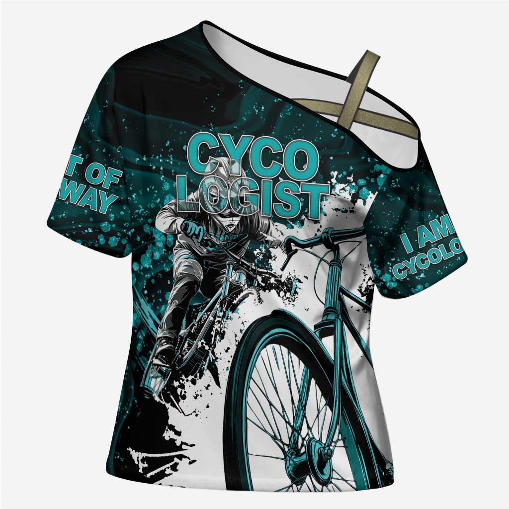 Cycologist Cycling Cross Shoulder Shirt Grunge Style - Wonder Print Shop