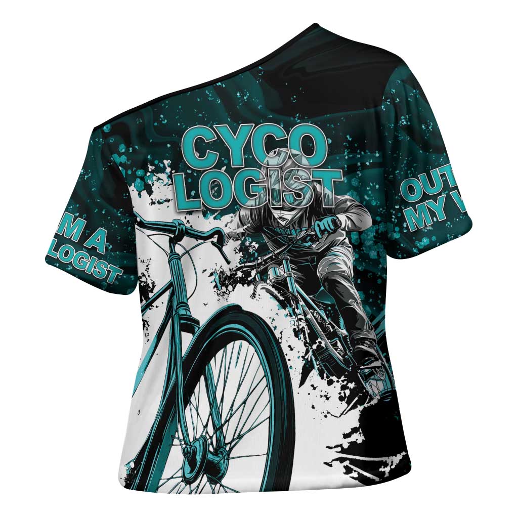 Cycologist Cycling Cross Shoulder Shirt Grunge Style - Wonder Print Shop
