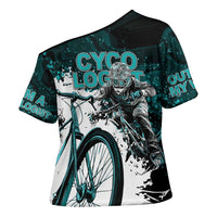 Cycologist Cycling Cross Shoulder Shirt Grunge Style - Wonder Print Shop