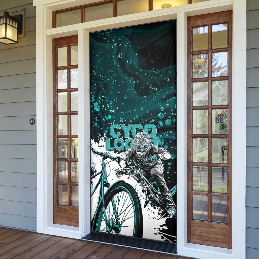 Cycologist Cycling Door Cover Grunge Style - Wonder Print Shop