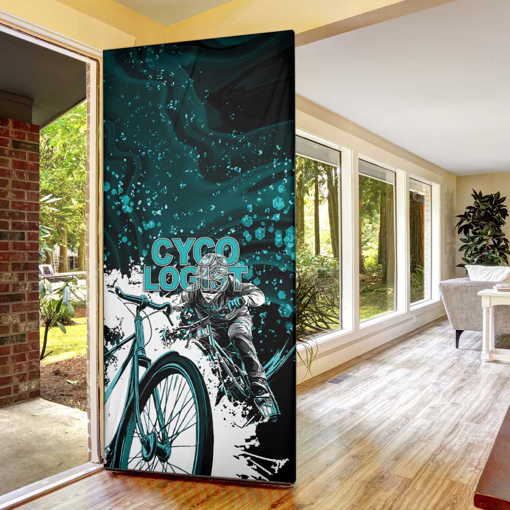 Cycologist Cycling Door Cover Grunge Style - Wonder Print Shop